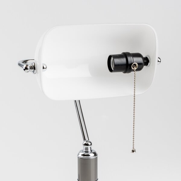 Brilagi - Lampada da scrivania BANK OFFICE 1xE27/60W/230V nero/argento/bianco