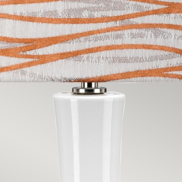 Elstead MILO-PN-TL-LORA - Lampada da tavolo MILO 1xE27/60W/230V bianco/arancione
