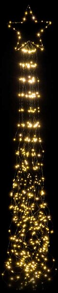 Stella Cometa per Albero di Natale Puntale Cascata con 465 Led Bianco Caldo