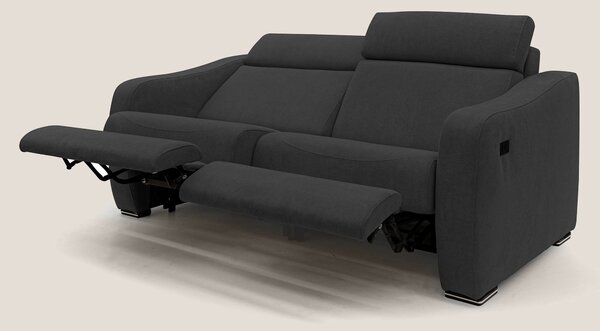 Gummy Divano con meccanismo relax elettrico nero