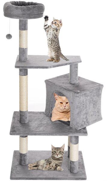 Tiragraffi Albero Rifugio Graffiatoio 1 Pallina 1 Cuccia Coperta Gatti Felini