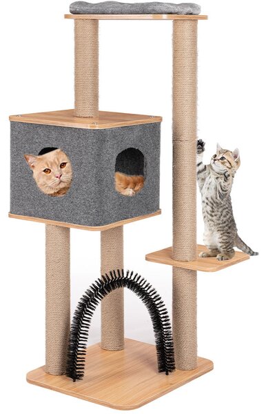 Tiragraffi Albero 1 Cuccia Coperta Casa Rifugio Graffiatoio Pallina Gatti Felini