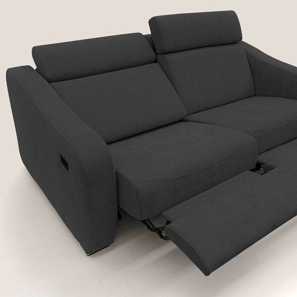 Gummy Divano con meccanismo relax elettrico nero