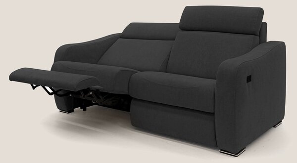 Gummy Divano con meccanismo relax elettrico nero