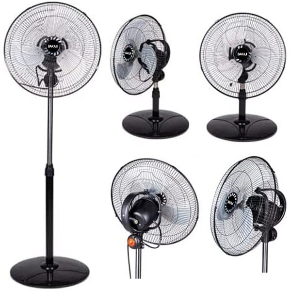 Ventilatore a Piantana 3in1 Base Tonda Pala 40 cm Oscillante - 60W - 3 Velocità