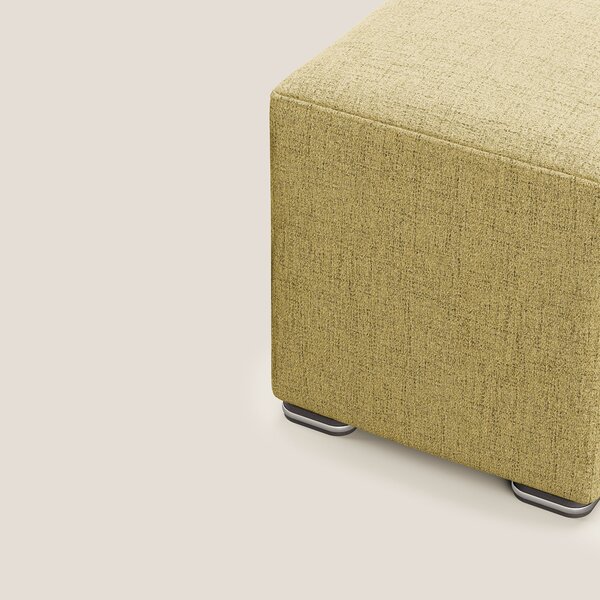 Cube pouf in tessuto morbido impermeabile T03 giallo