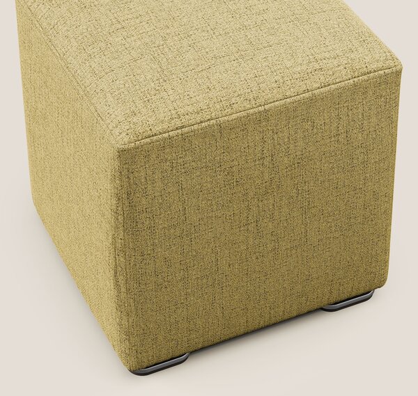 Cube pouf in tessuto morbido impermeabile T03 giallo