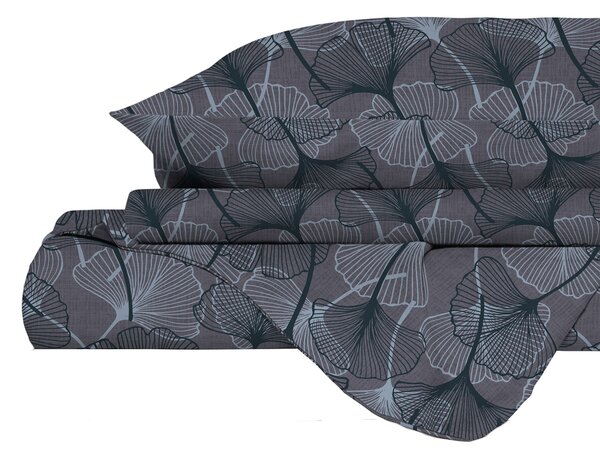 Copripiumino Infinity Matrimoniale con Sacco e Federe in Poliestere Ginko Grey