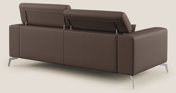 Blade Divano moderno con poggiatesta reclinabili in Ecopelle T04 marro