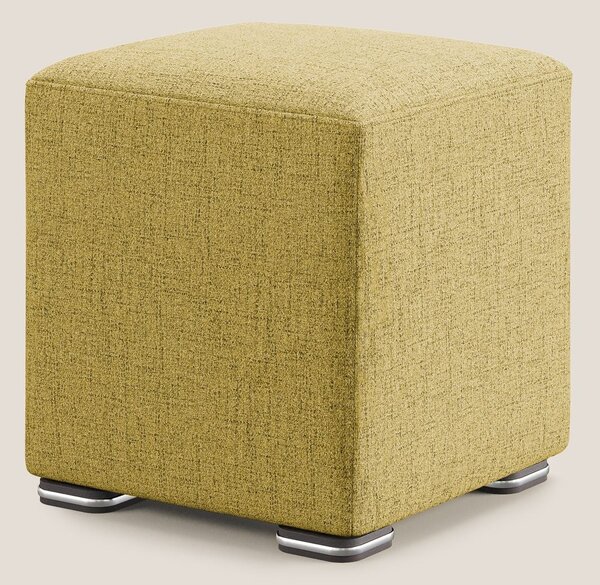 Cube pouf in tessuto morbido impermeabile T03 giallo