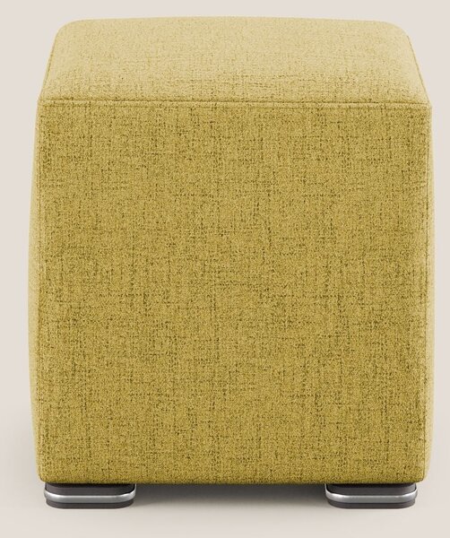 Cube pouf in tessuto morbido impermeabile T03 giallo