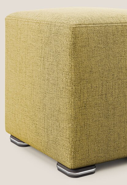 Cube pouf in tessuto morbido impermeabile T03 giallo