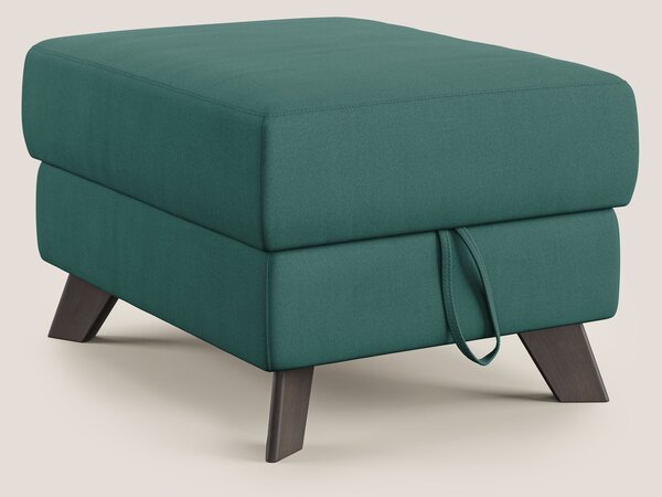 Moon Pouf contenitore e piedini alti in microfibra impermeabile T11 pe