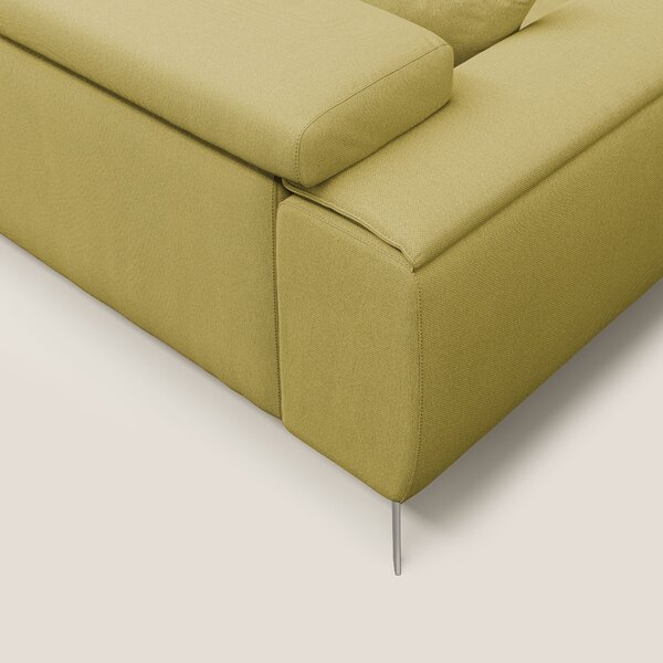 Fusion divano con sedute allungabili in tessuto smacchiabile T05 giall