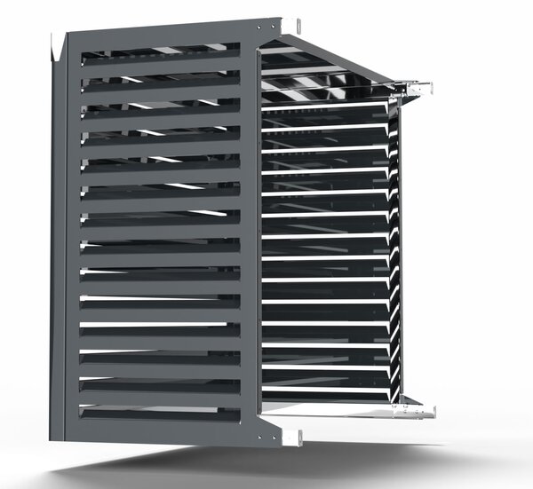 Copri Condizionatore 135x112x74 cm in Alluminio a Parete Big Blade XXL Antracite