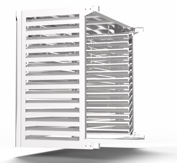 Copri Condizionatore 135x112x74 cm in Alluminio a Parete Big Blade XXL Bianco