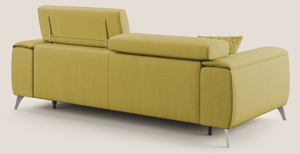 Fusion divano con sedute allungabili in tessuto smacchiabile T05 giall