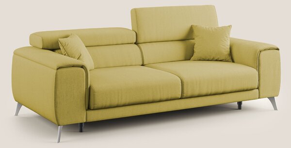 Fusion divano con sedute allungabili in tessuto smacchiabile T05 giall