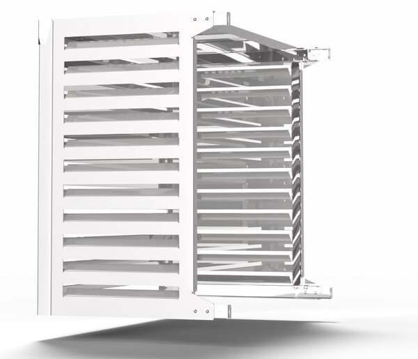 Copri Condizionatore 115x95x67 cm in Alluminio a Parete Big Blade XL Bianco