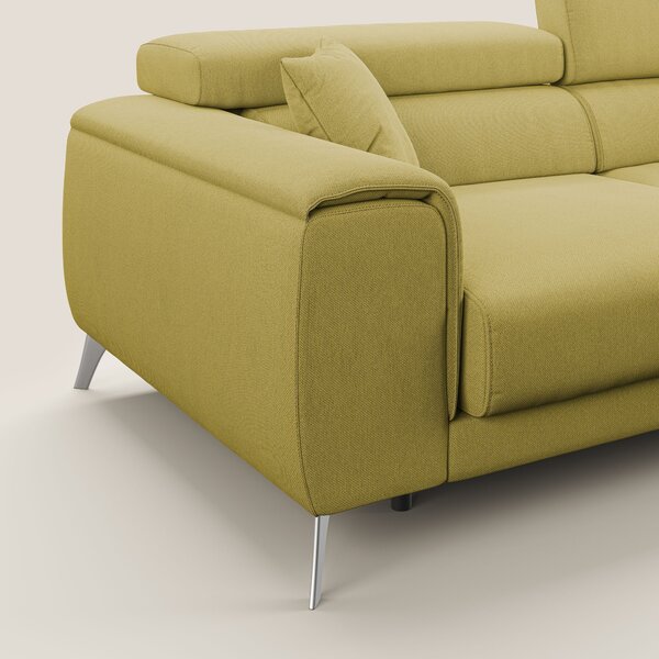 Fusion divano con sedute allungabili in tessuto smacchiabile T05 giall