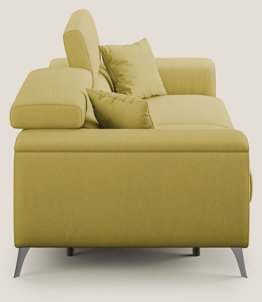 Fusion divano con sedute allungabili in tessuto smacchiabile T05 giall