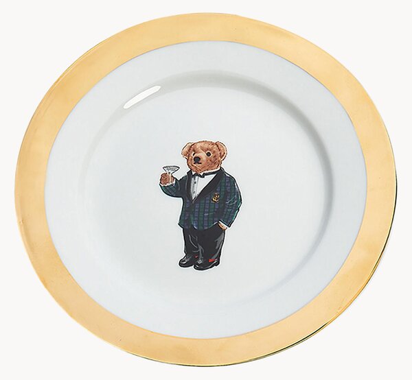 Set di 4 piatti da colazione in porcellana con decoro in oro 24K Thompson