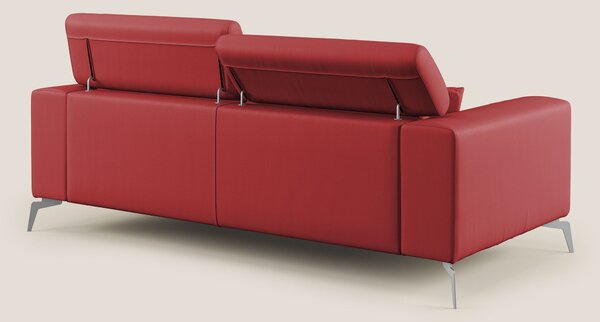 Blade Divano moderno con poggiatesta reclinabili in Ecopelle T04 rosso
