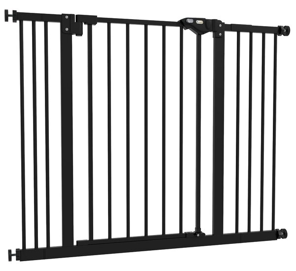 Cancellino per Cani Estensibile 74-100x77 cm in Metallo Nero