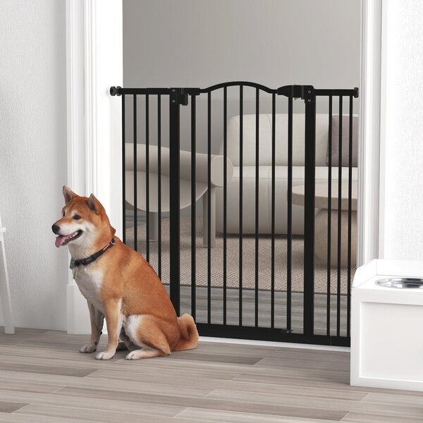 Cancellino per Cani Estensibile 74-100x94 cm in Metallo Nero