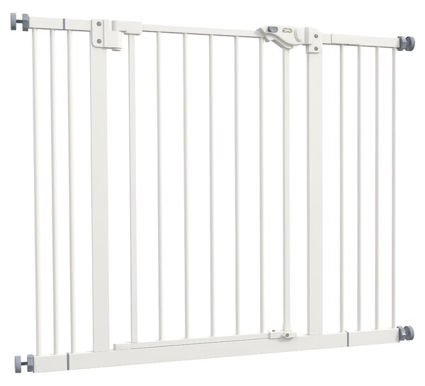 Cancellino per Cani Estensibile 74-100x77 cm in Metallo Bianco