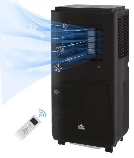 Condizionatore Portatile 950W 33x28x70,4 cm con 5 Modalità e 3 Velocità Nero