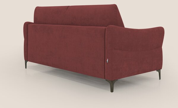 Dalia divano letto con materasso H18 cm e piedi alti in raffinato tess