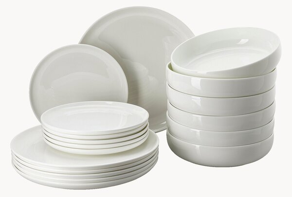 Servizio di piatti in Fine Bone China Jade Lift, 6 persone (18 pz)
