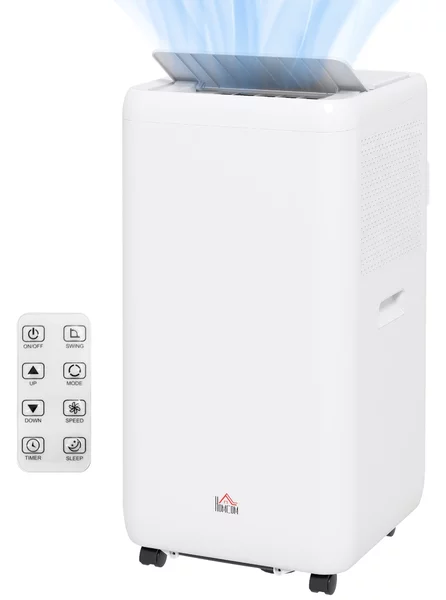 Condizionatore Portatile 1250W 35,5x35x70 cm con 5 Modalità e Timer 24h Bianco