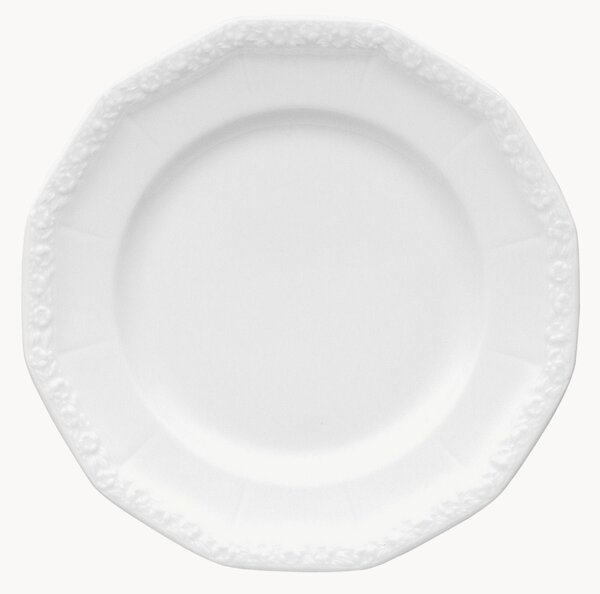 Piatto da colazione in porcellana Maria White
