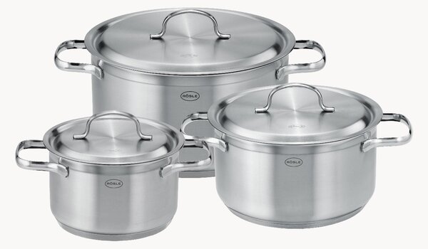 Set di 3 pentole in acciaio inossidabile Pureelements