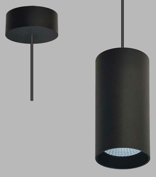 Apparecchio LED a sospensione LUKY, variante: NERO, 3000 K