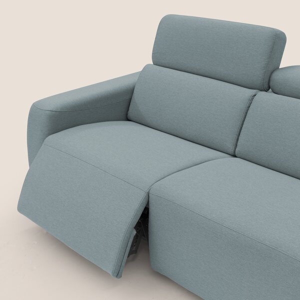 Poseidon divano letto + relax elettrico in tessuto smacchiabile imperm