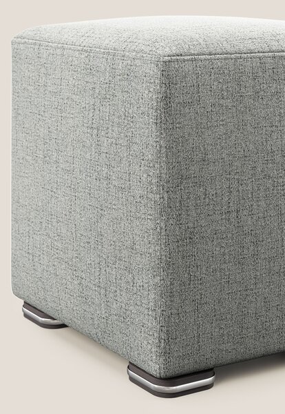 Cube pouf in tessuto morbido impermeabile T03 grigio chiaro