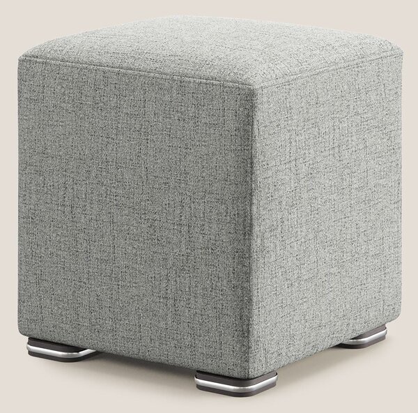 Cube pouf in tessuto morbido impermeabile T03 grigio chiaro