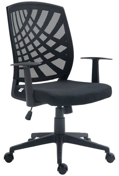 Sedia Poltrona Operativa da Ufficio 58x56x97,5-106,5 cm Funzione Dondolo e Tessuto a Rete Nero