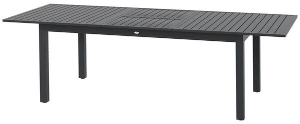Tavolo Allungabile da Esterno per 8-10 Persone 180/240x99x74 cm in Acciaio e Alluminio Grigio Scuro