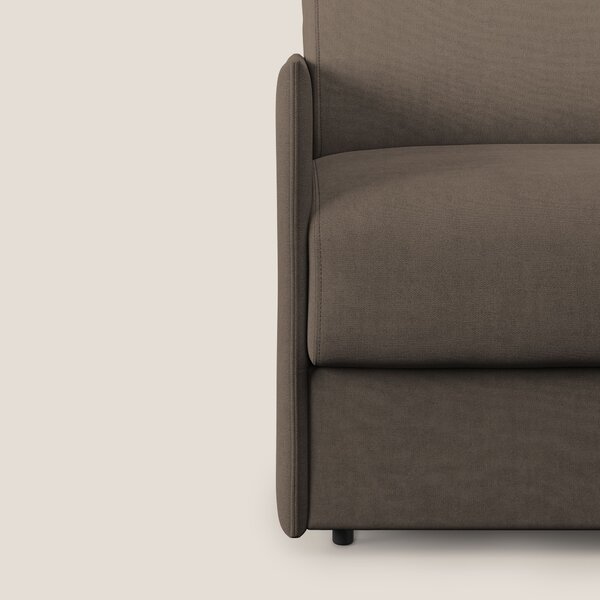 Evans poltrona letto in morbido tessuto impermeabile T02 marrone