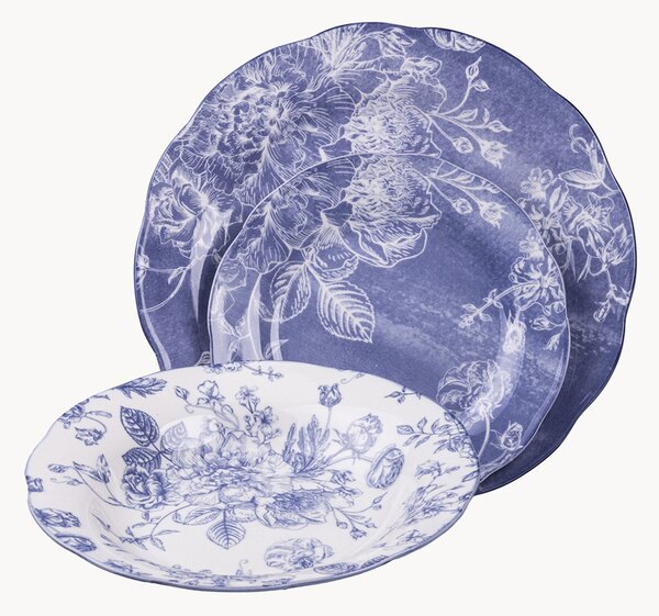 Servizio di piatti Fleurette Lilac 18 pz
