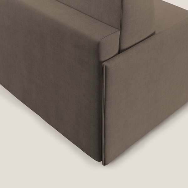 Evans poltrona letto in morbido tessuto impermeabile T02 marrone