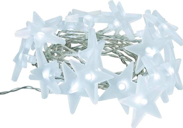 Luci di Natale 20 Led a Forma di Stelle 4,8m Alimentazione a Batteria