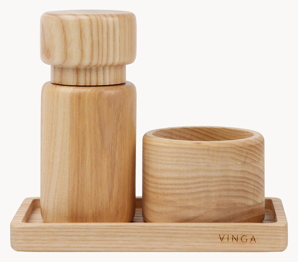 Set saliera e pepiera in legno di frassino Retro 3 pz