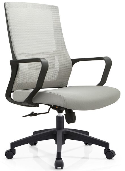 Sedia Ufficio Grigio Poltrona da Scrivania Studio Cameretta Altezza Regolabile