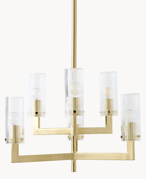 Lampadario in vetro millerighe Emmi