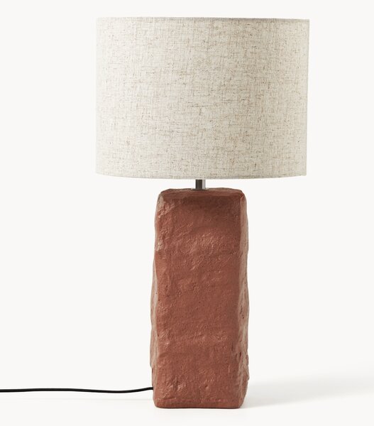 Lampada da tavolo grande con base in cemento Kiri